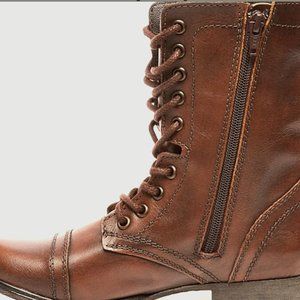 Troopa Brown Leather Boots by Steve Madden, Women's US Size 7, Unworn